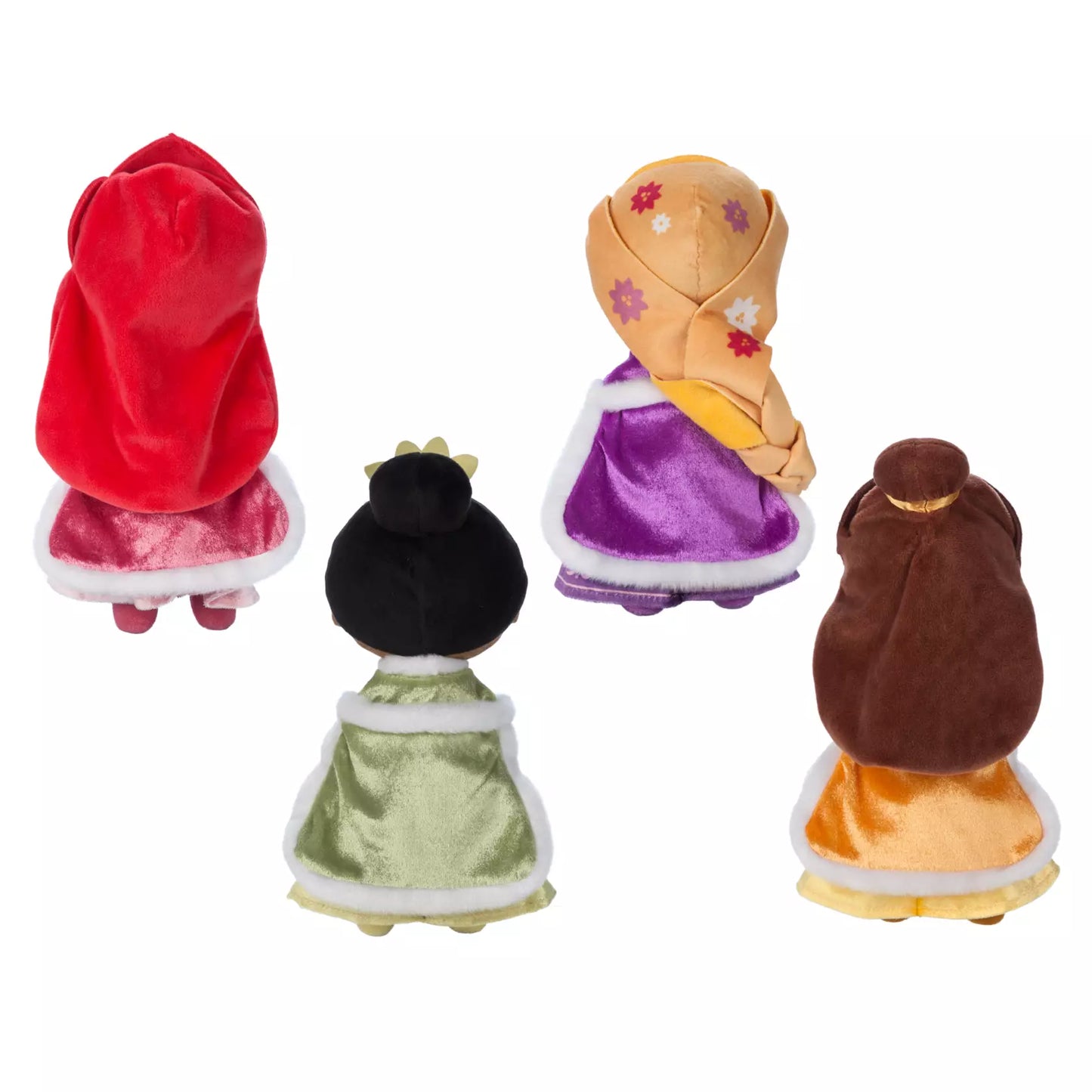 Disney Princess Holiday Soft Doll Set – 9'' - 10'' - Ariel Tiana Rapunzel Belle