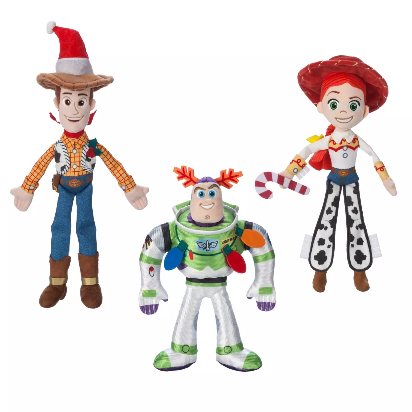 Toy Story Holiday Plush 3pc Set - Buzz Lightyear Woody & Jessie