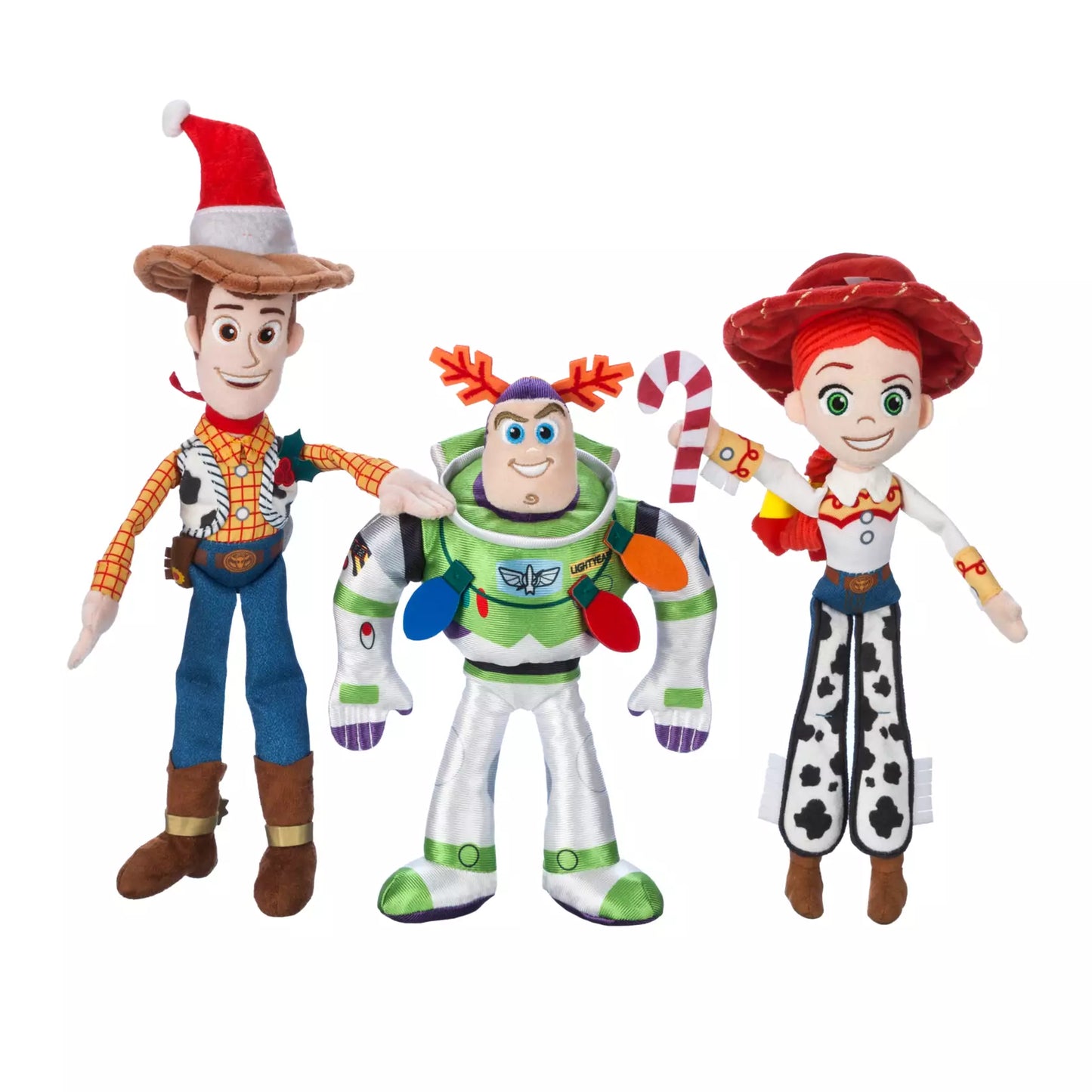 Toy Story Holiday Plush 3pc Set - Buzz Lightyear Woody & Jessie