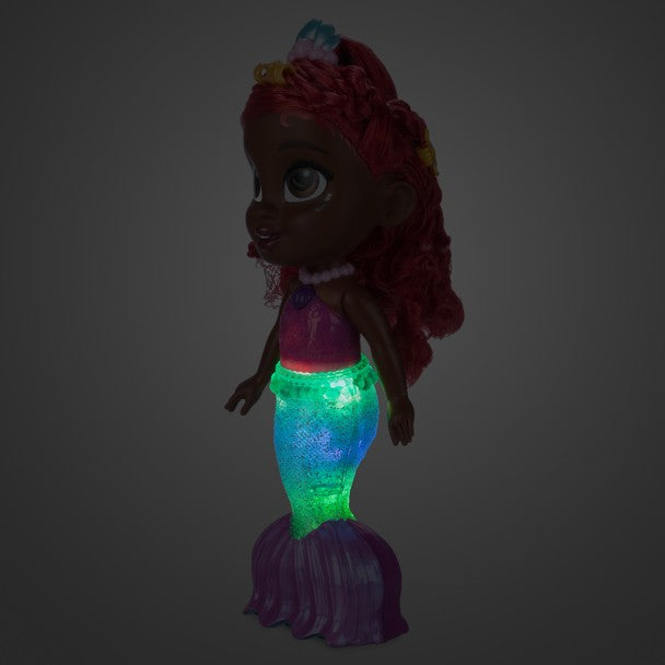 Disney Junior's Ariel Splash and Glow Doll Little Mermaid Light Up – 11 1/2''