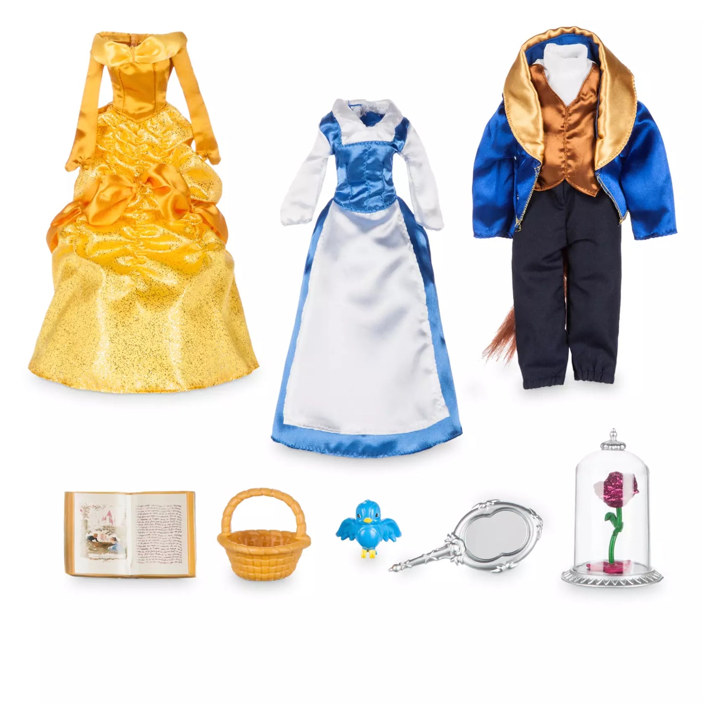Beauty and the Beast Doll Deluxe Large Toy Gift Set - Belle Gaston Horse Chip