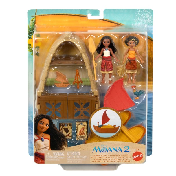 Moana & Loto's Workshop & Hei Hei Toy Figure Play Set – Moana 2