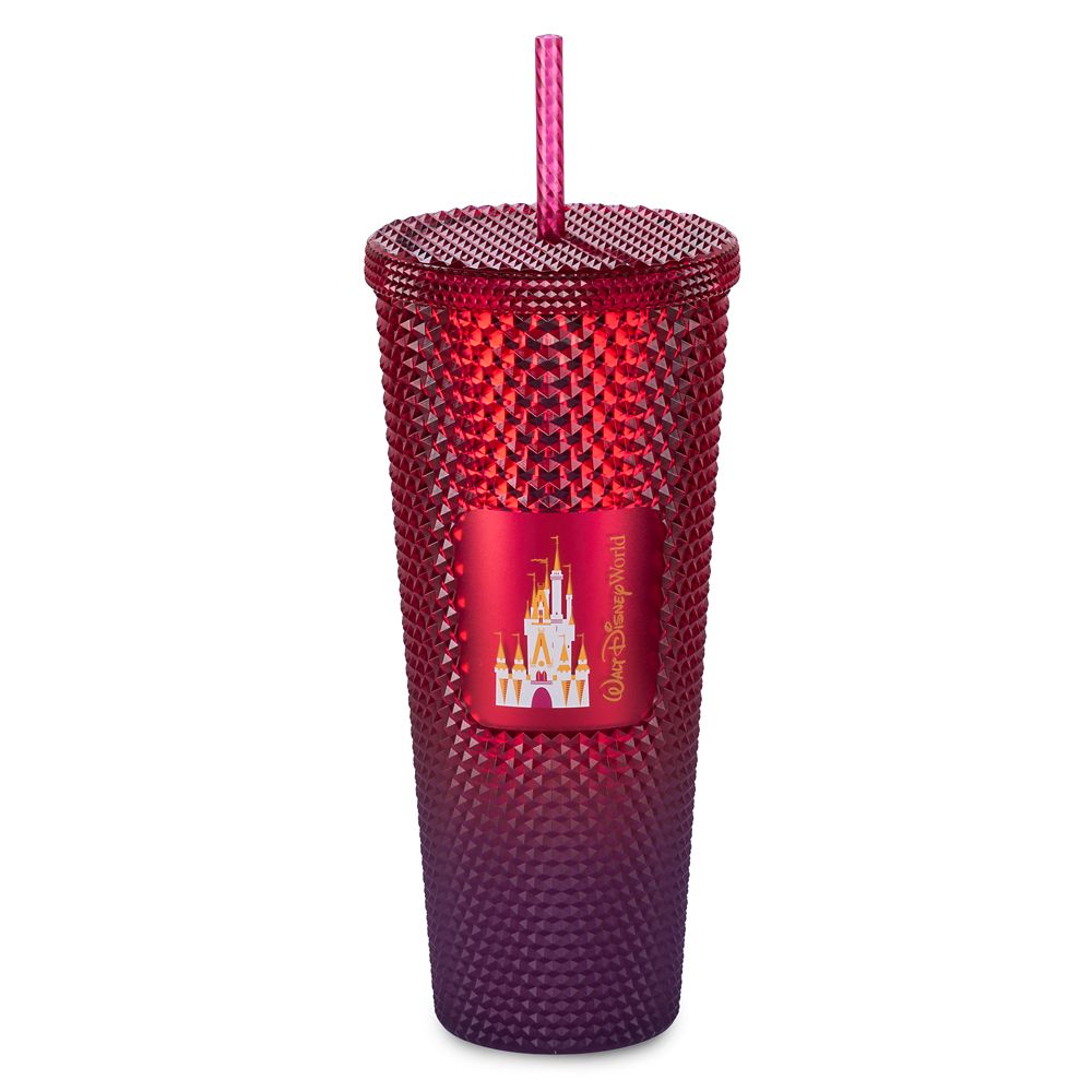 Walt Disney World Geometric Tumbler with Straw – Red - 24oz