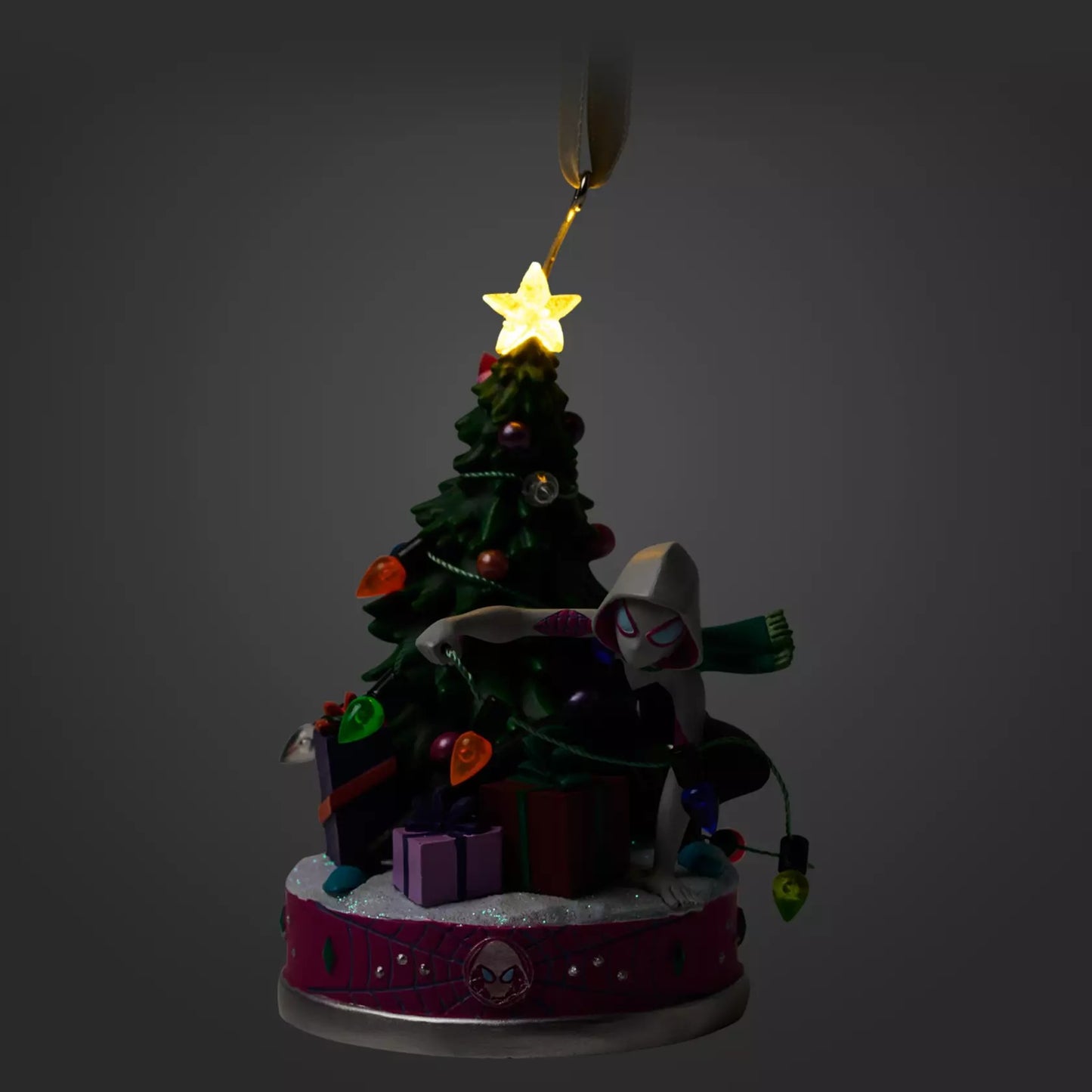 Ghost-Spider Holiday Light-Up Living Magic Sketchbook Ornament – Spidey and His Amazing Friends