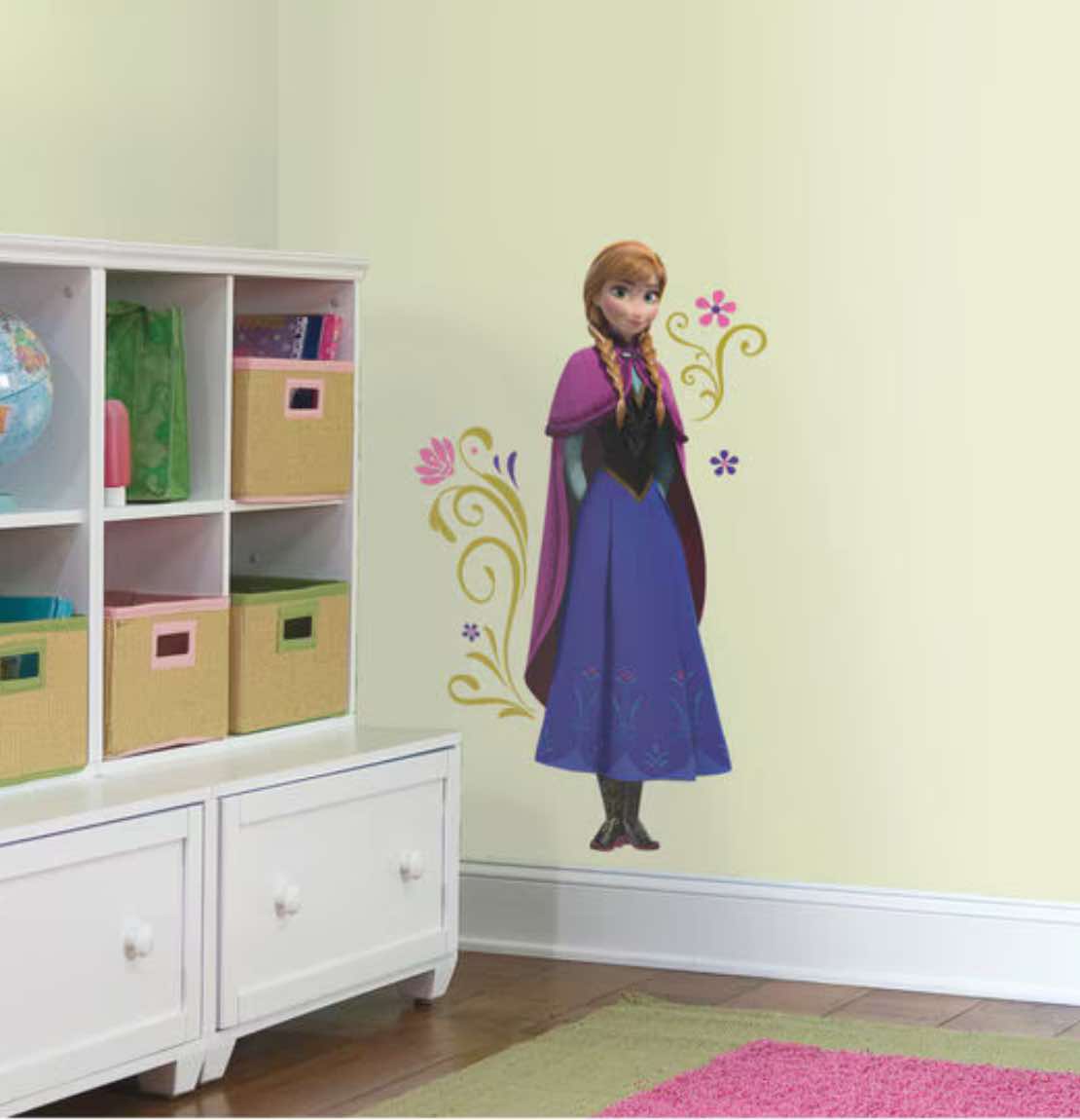 Disney Peel & Stick Vinyl Wall Decal Frozen's Princess Anna Sticker Set
