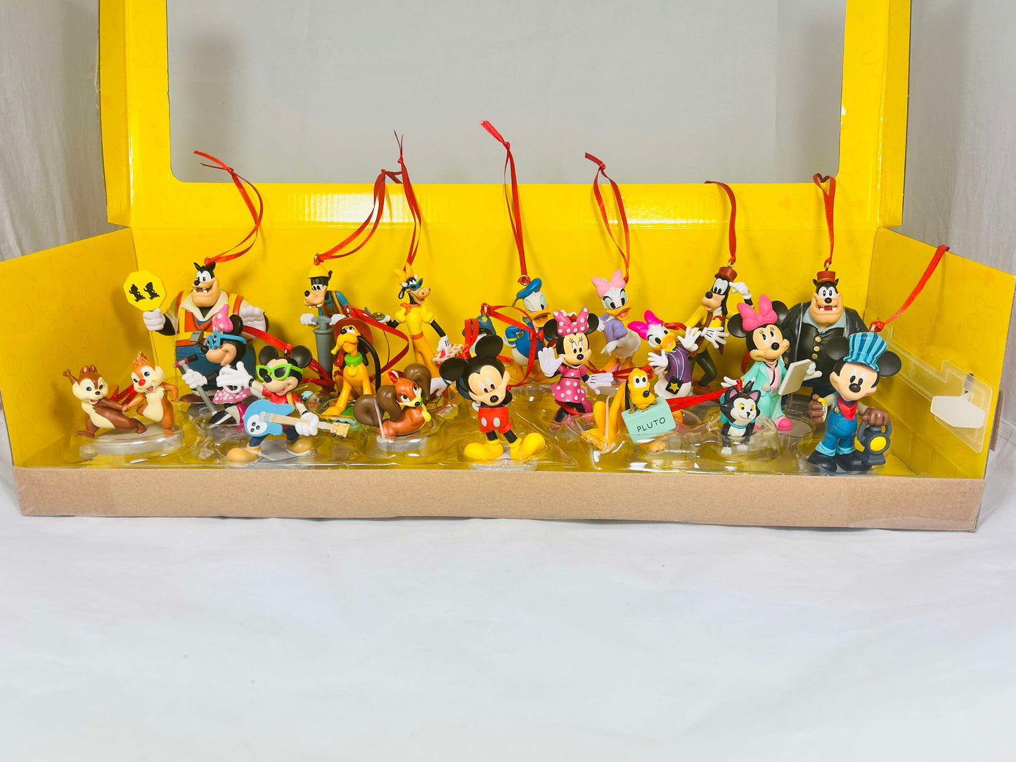 Disney Mickey & Friends Mega 20pc Christmas Ornaments Custom Box Set - Donald Goofy Minnie Daisy
