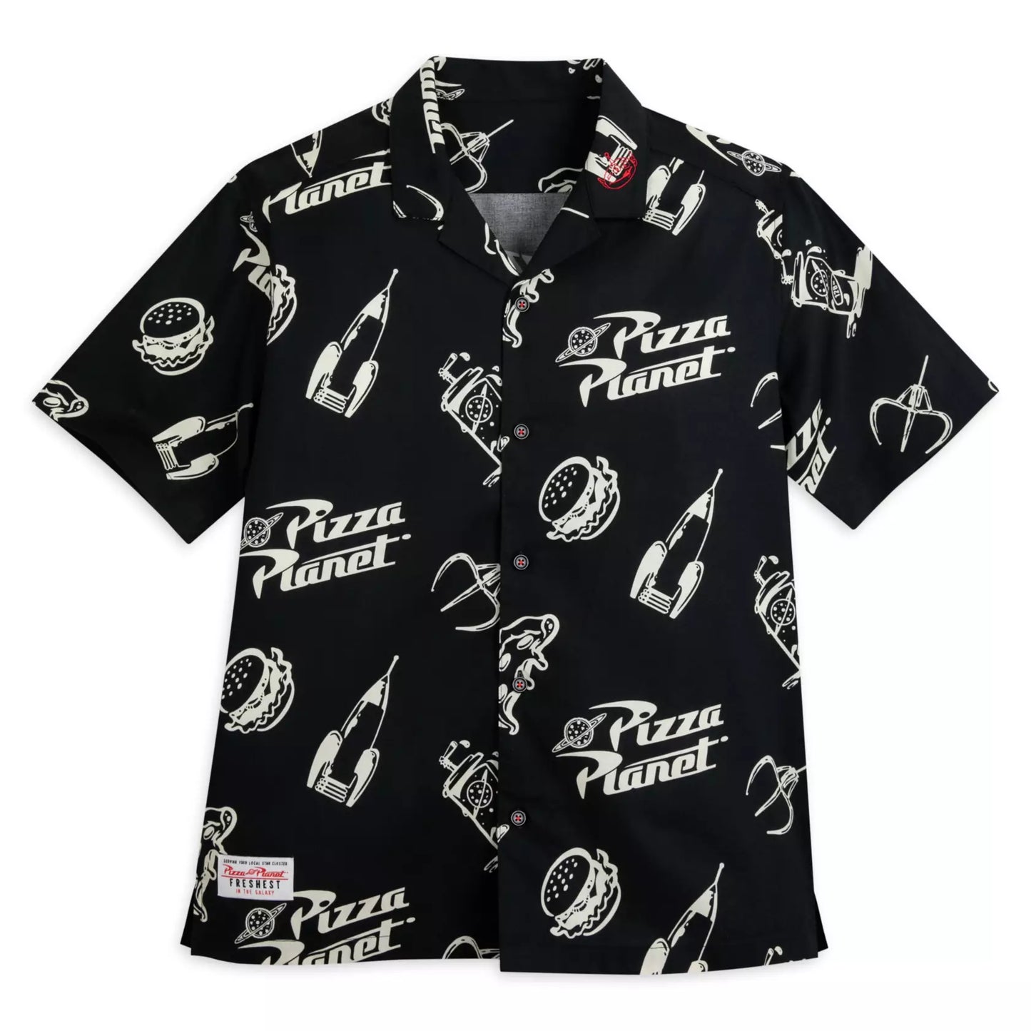 Pizza Planet Woven Dress Shirt for Men Size Medium – Toy Story