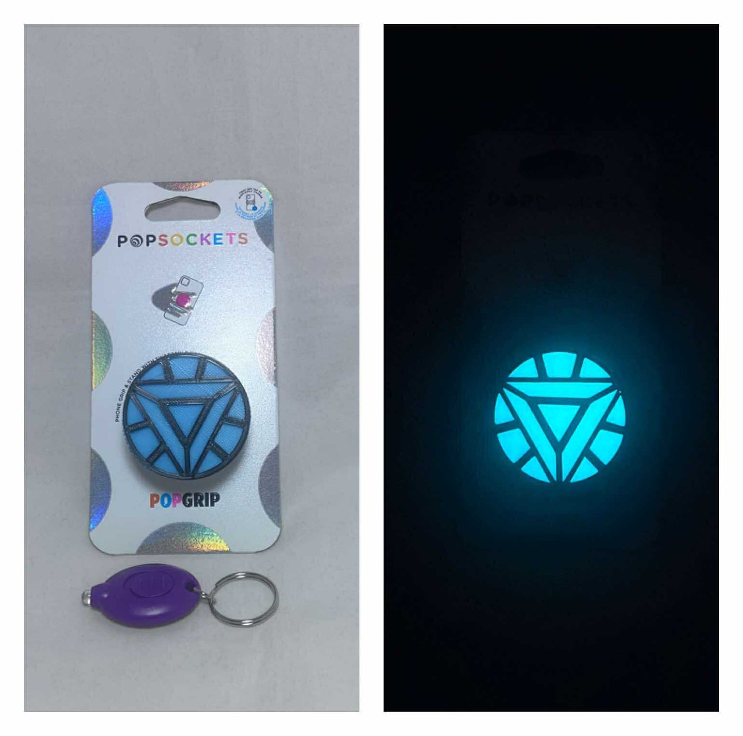 3D Iron Man Custom Arc Reactor Glow Chest Piece Pop Phone Cover Accessory Marvel Super Hero