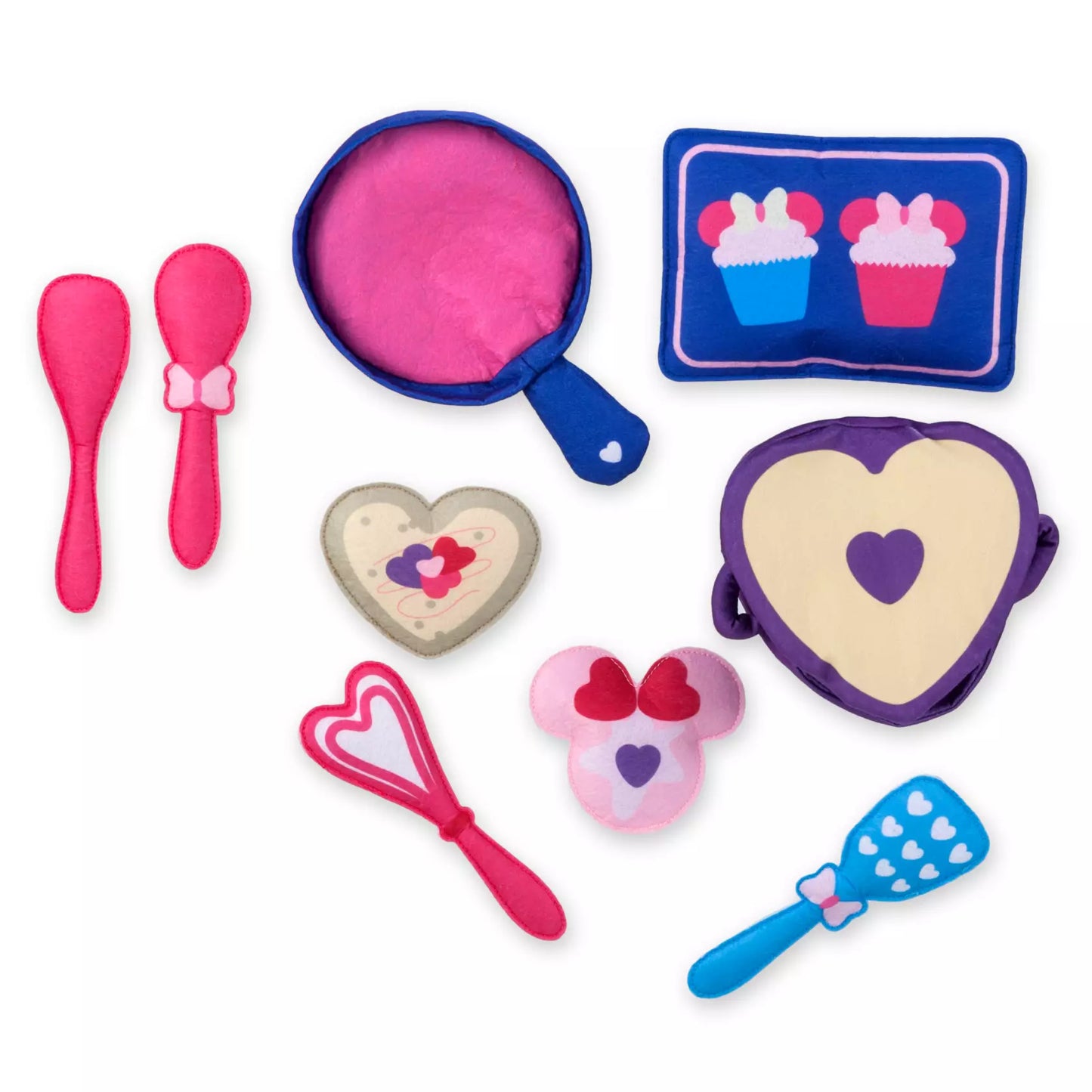 Minnie & Mickey Mouse Fold-Up Kitchen Playmat 11pc Toy Plush Play Set