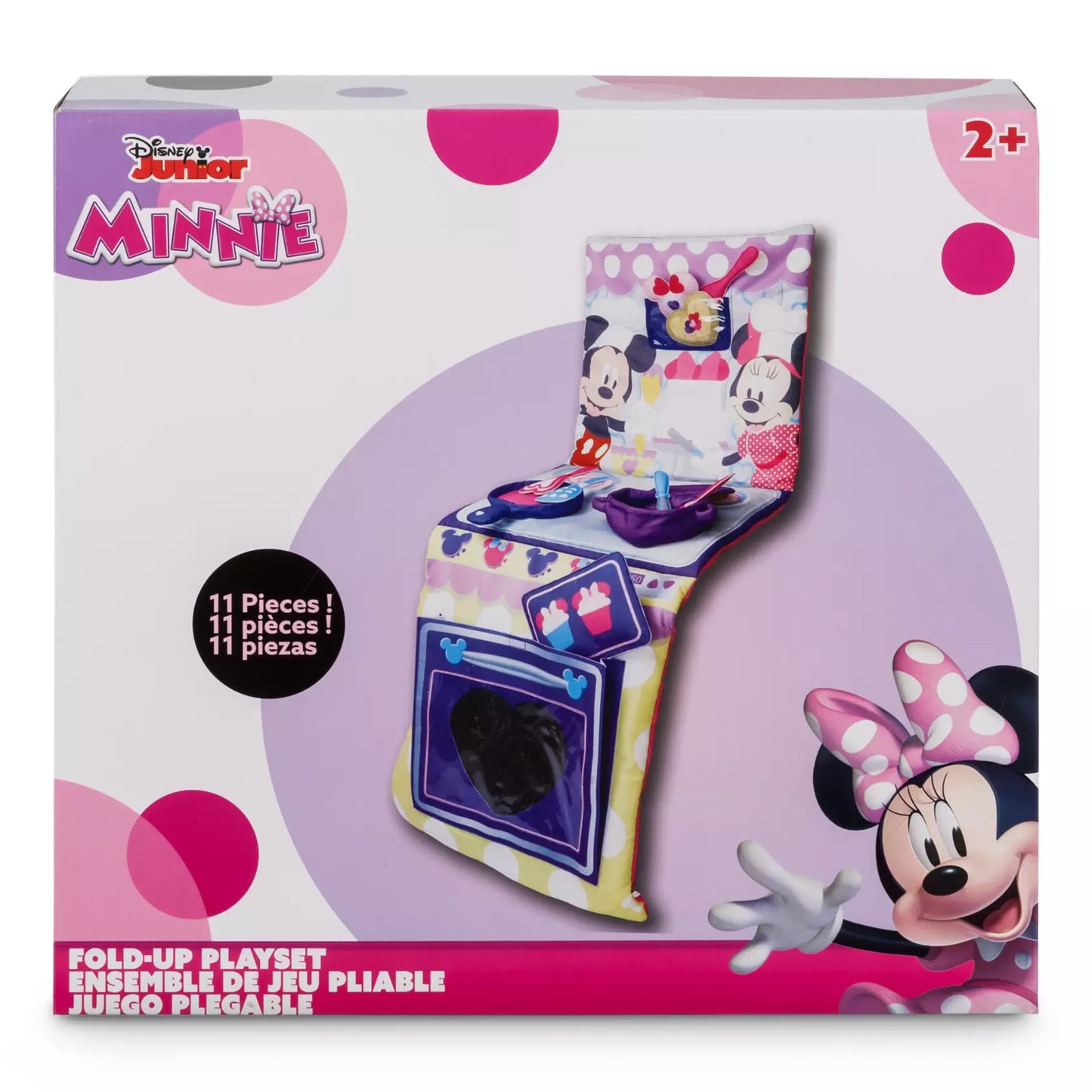 Minnie & Mickey Mouse Fold-Up Kitchen Playmat 11pc Toy Plush Play Set