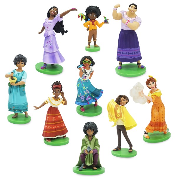 Disney Encanto Deluxe Figure 9pc Set - Cake Toppers - Birthday Party Accessories