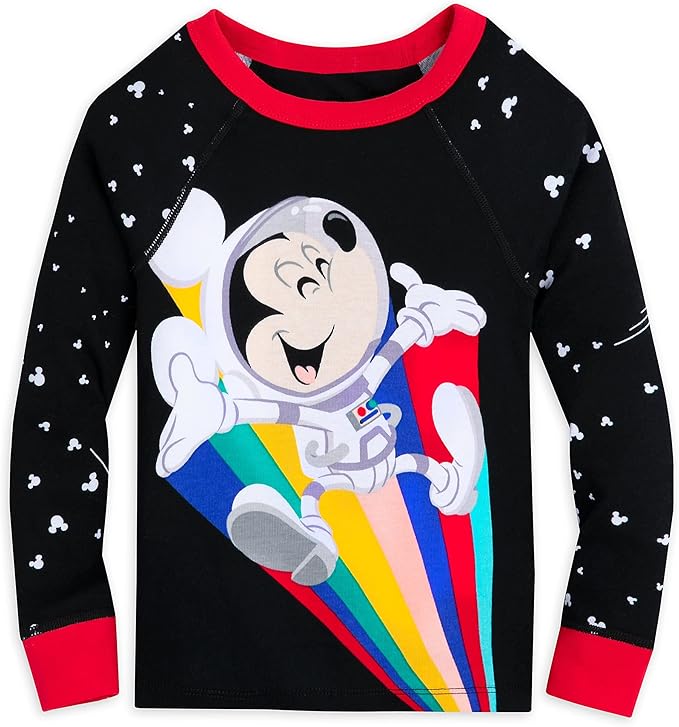 Mickey Mouse in Space Sleep Set for Kids - Size 10 - Pajamas PJ's Outfit w/ Slipper Socks