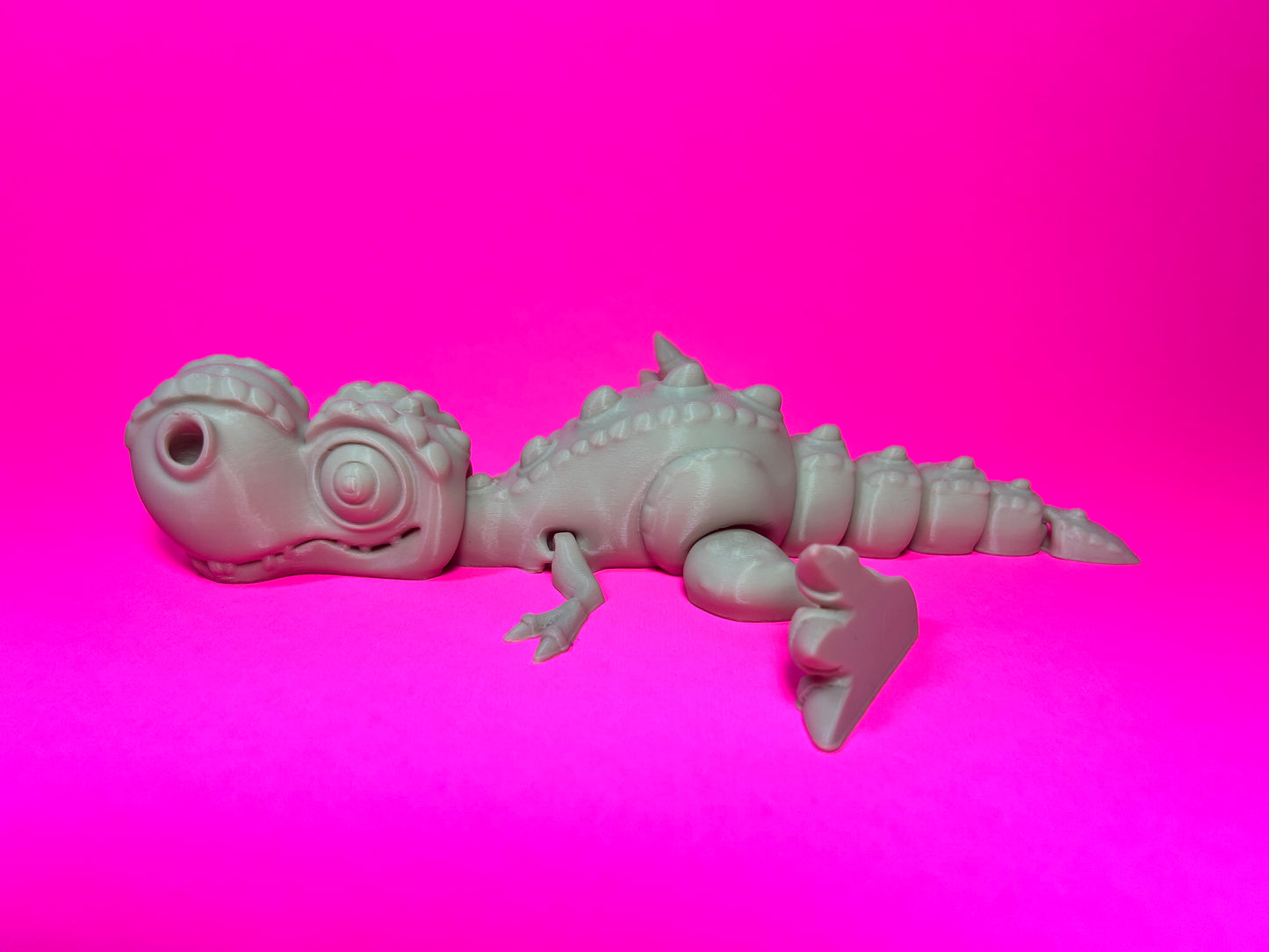 Flexi 3D Printed T-Rex Fossil Fidget Sensory Toy Desk Gift - Skeleton - Multicolor - Articulated Glow in the Dark - Flexi Factory