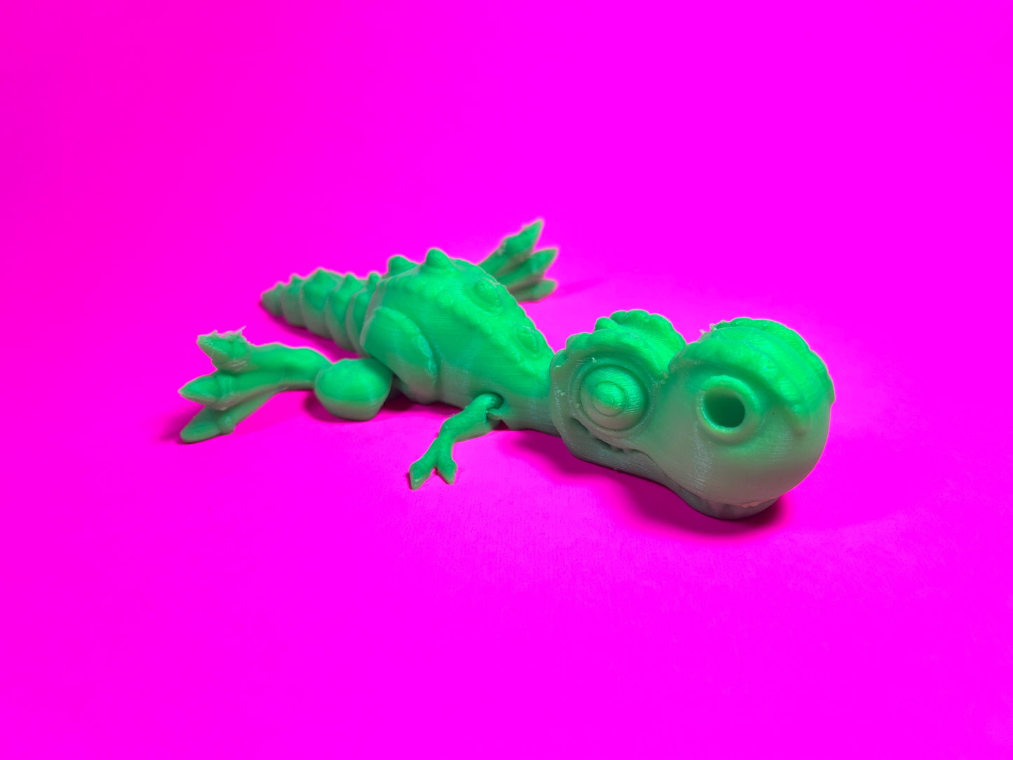 Flexi 3D Printed T-Rex Fossil Fidget Sensory Toy Desk Gift - Skeleton - Multicolor - Articulated Glow in the Dark - Flexi Factory