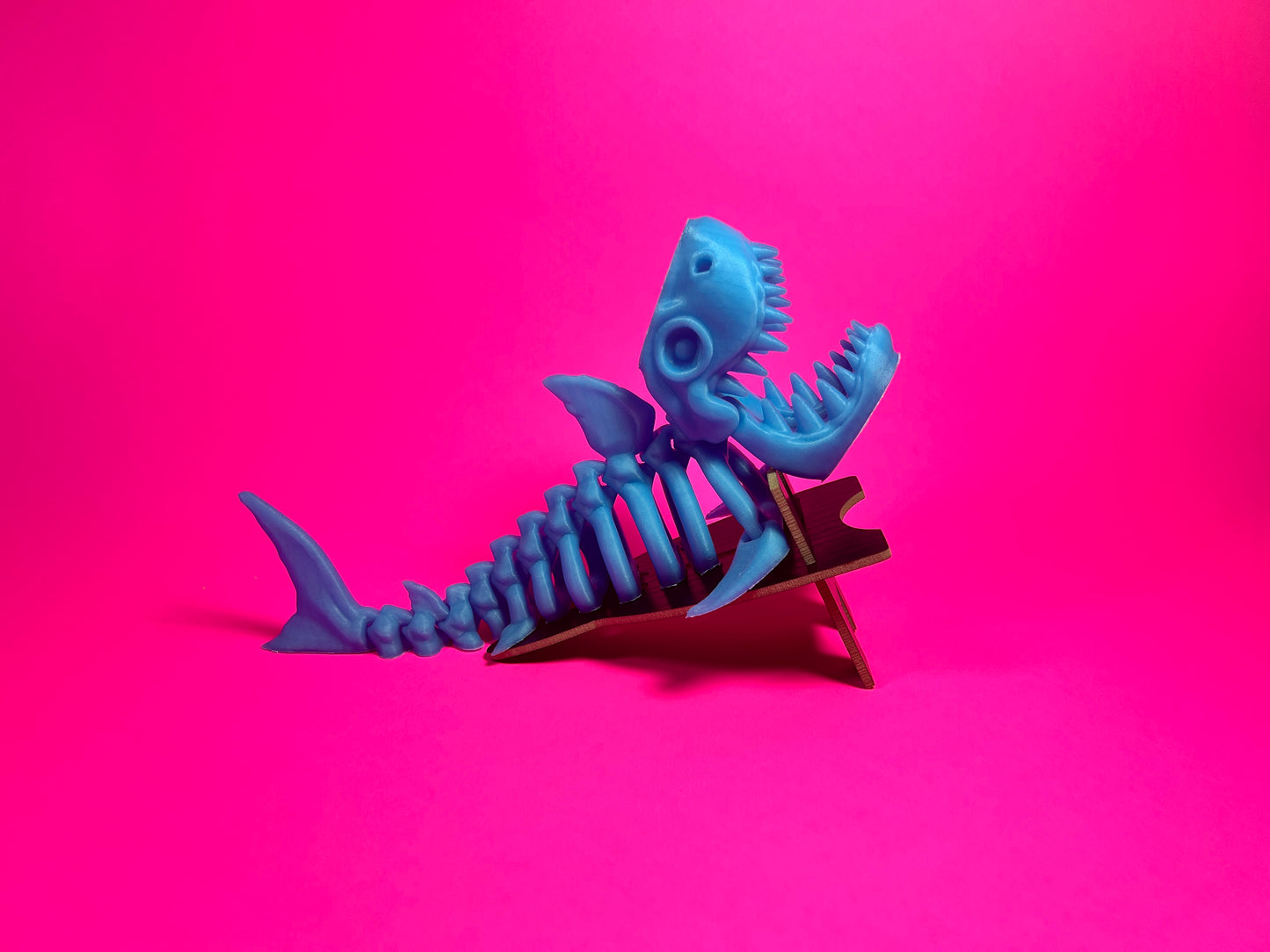 Flexi 3D Printed Shark Fossil Fidget Sensory Toy Desk Gift - Skeleton - Multicolor - Articulated Glow in the Dark - Flexi Factory