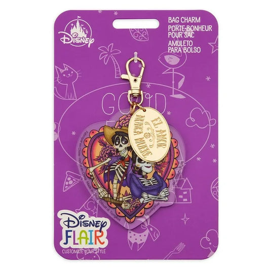 Disney Pixar Coco Bag Charm Heart Shaped - Imelda & Hector