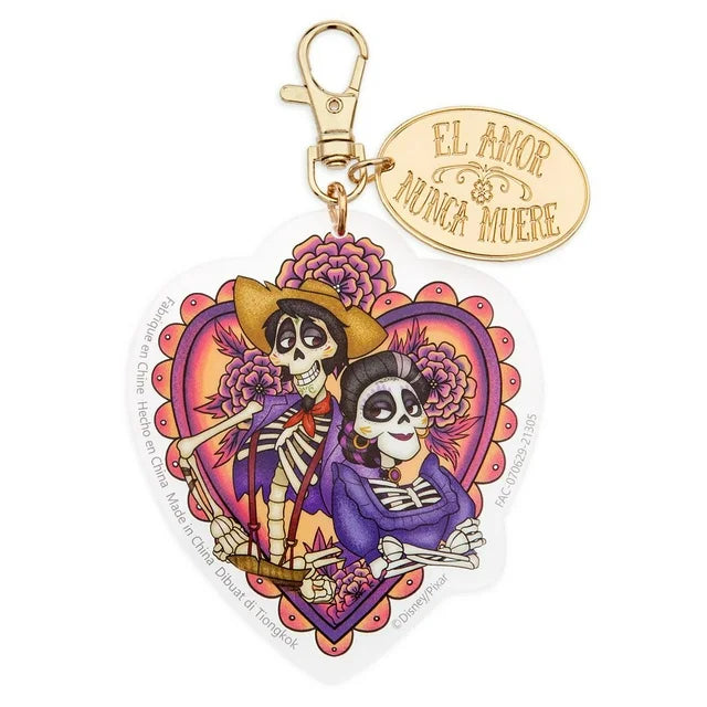 Disney Pixar Coco Bag Charm Heart Shaped - Imelda & Hector