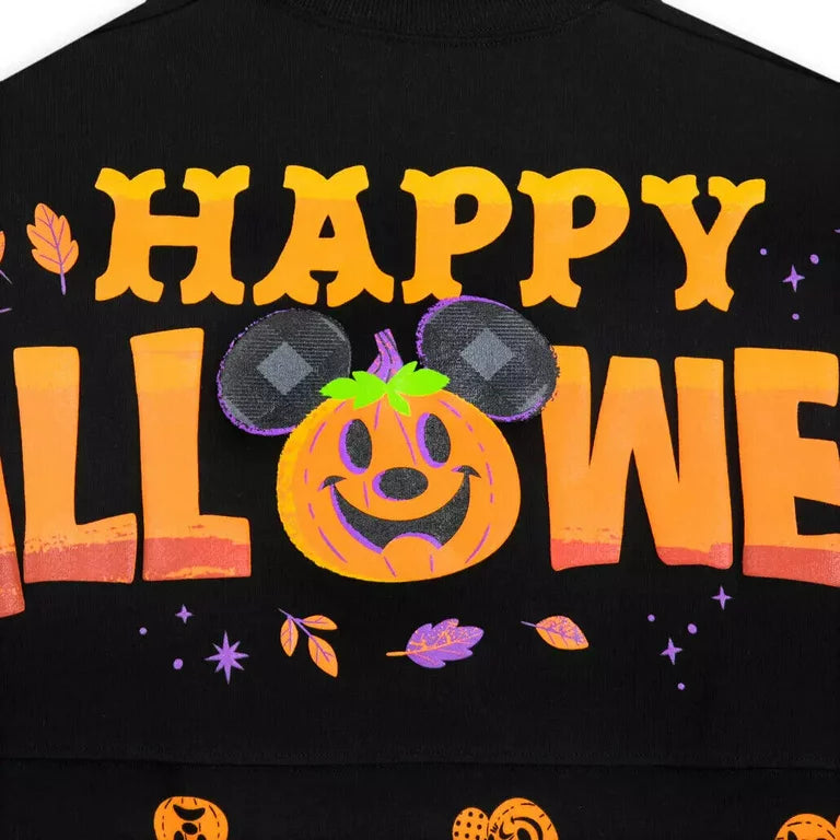 Disneyland Happy Halloween Mickey & Minnie Spirit Jersey for Adults Size XS Jack o Lantern