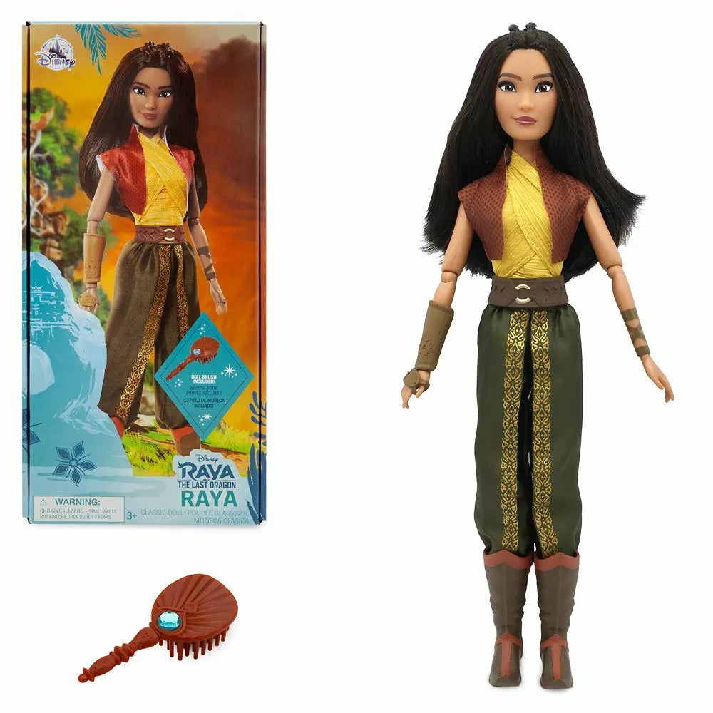 Disney Raya and the Last Dragon Classic Toy Doll Figure w/ Brush 11 1/2" H