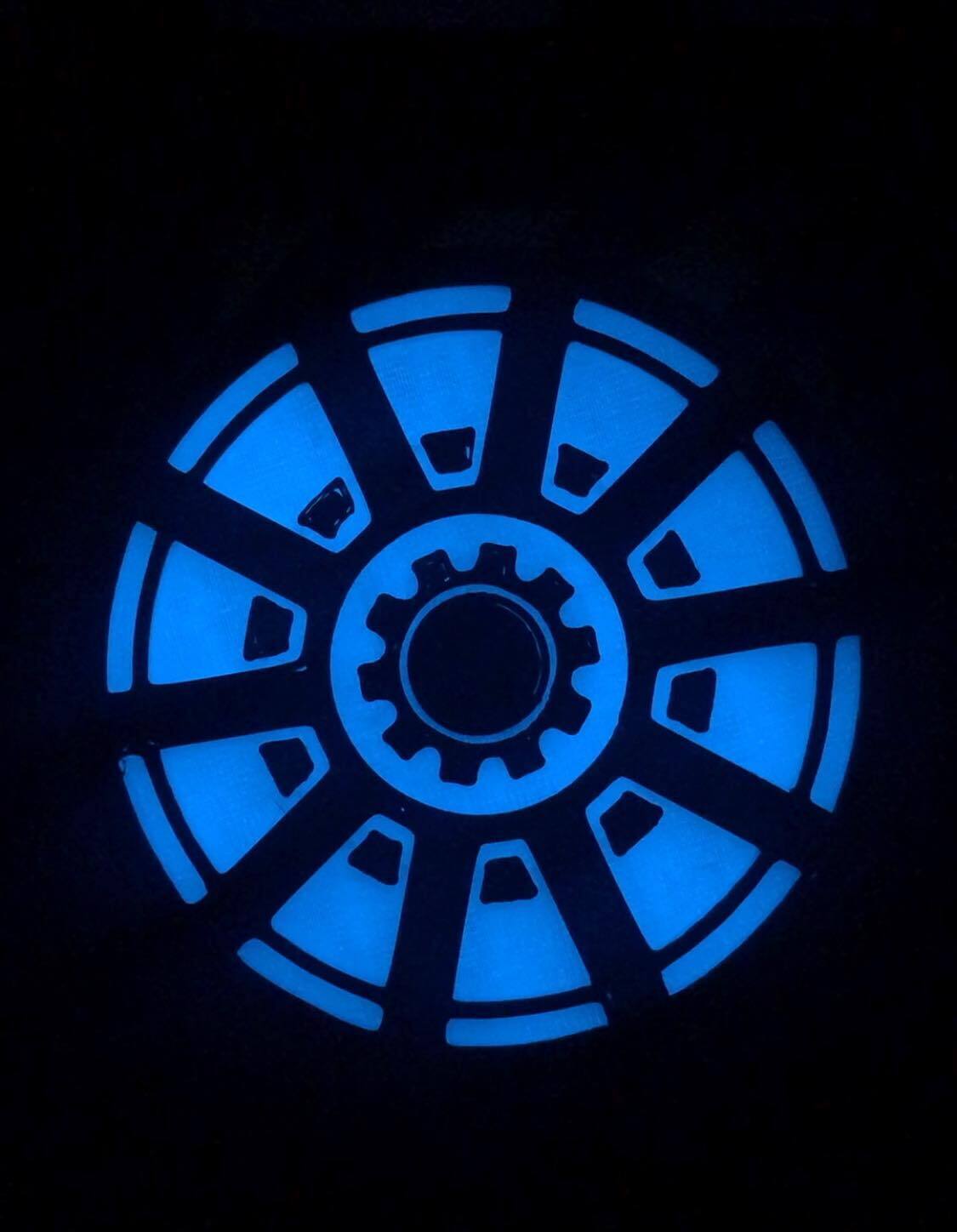 Iron Man 1 Arc Reactor 3D Custom Magnetic Chest Piece Glow in Dark + UV Light