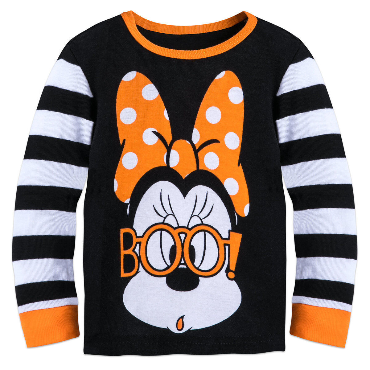 Minnie Mouse Halloween Pajamas Girls - Orange Black Polka Dot
