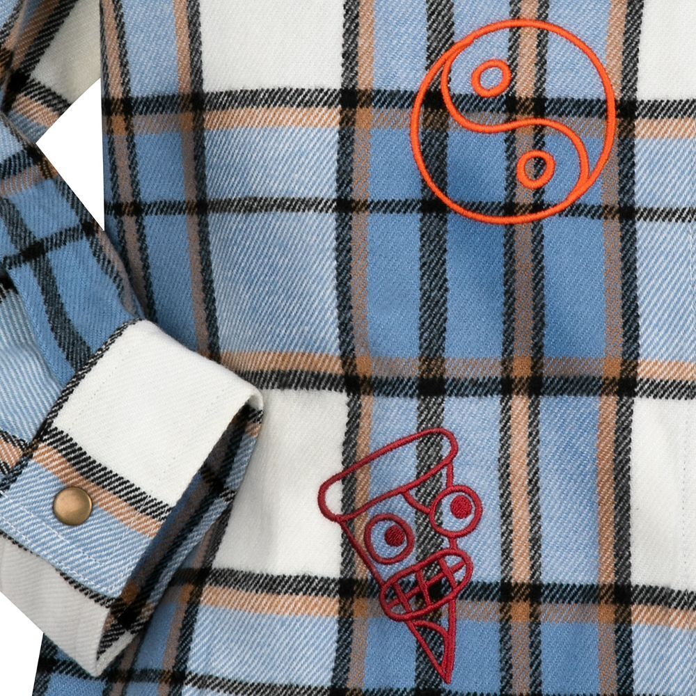 Disney Turning Red Panda Plaid Flannel Shirt for Women Size Medium