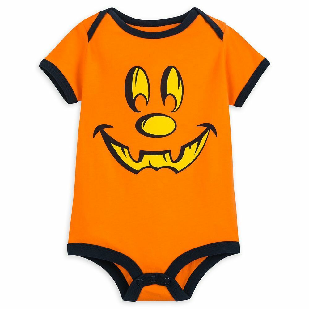 Mickey Mouse Halloween Pumpkin Bodysuit – Walt Disney World Size Baby Size Newborn