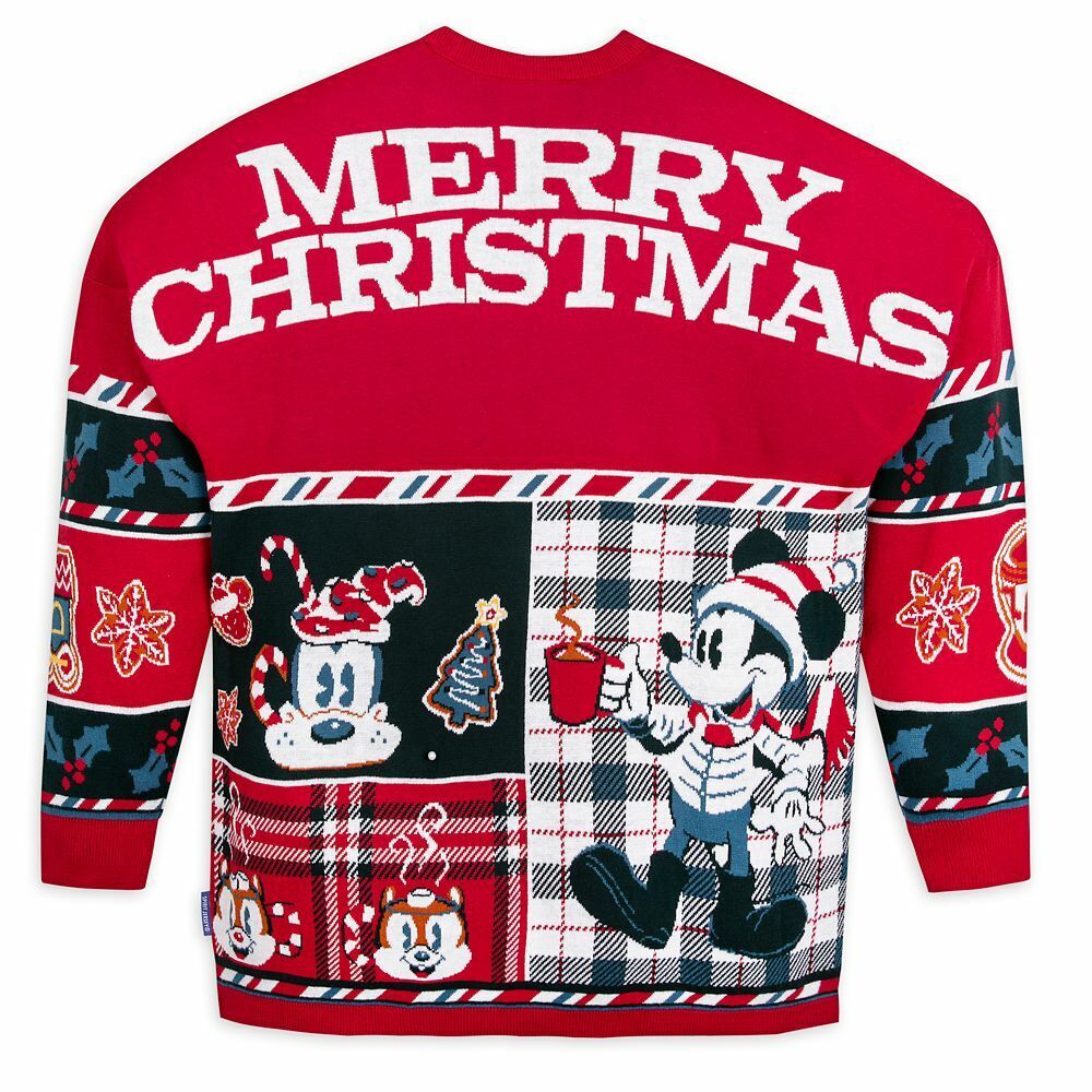 Disneyland Mickey Mouse & Friends Holiday Spirit Jersey Sweater for Adults