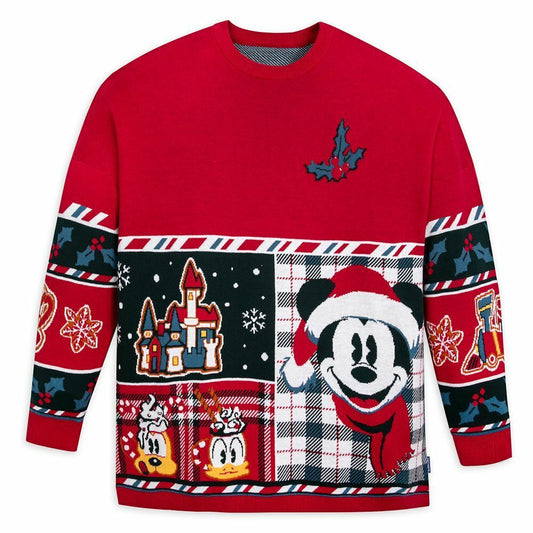 Disneyland Mickey Mouse & Friends Holiday Spirit Jersey Sweater for Adults