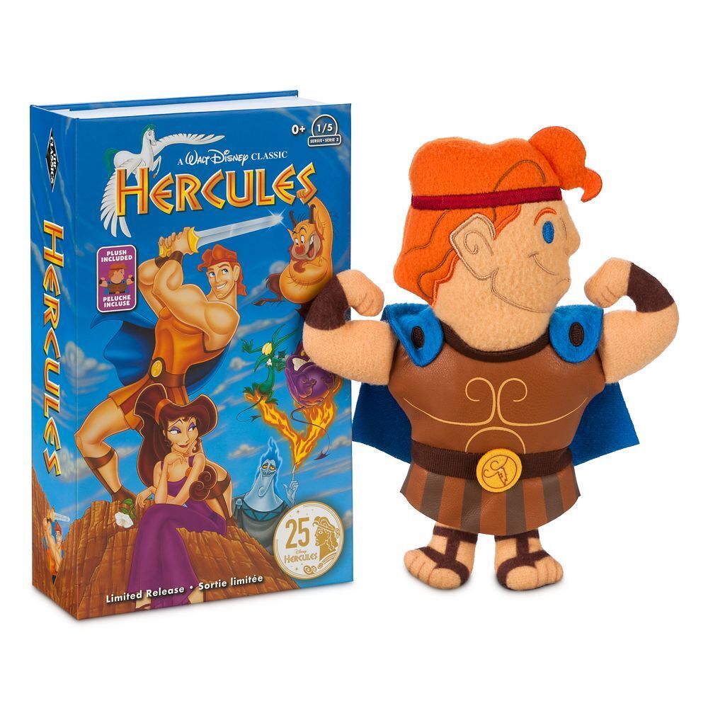 Disney Hercules VHS Plush with Case – 7 1/2" H – Limited Release Stuffed Toy Doll