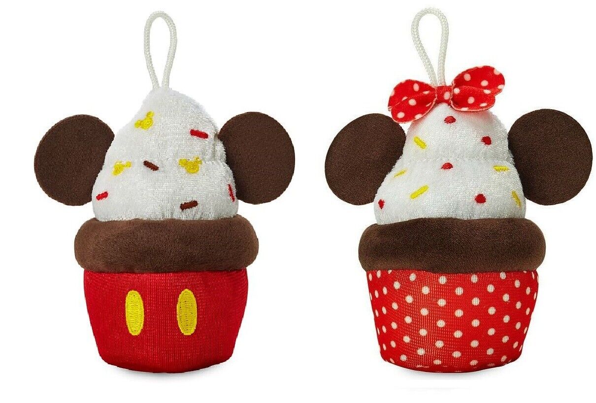 Disney Mickey & Minnie Mouse 2pc Plush Cupcake Set Toys
