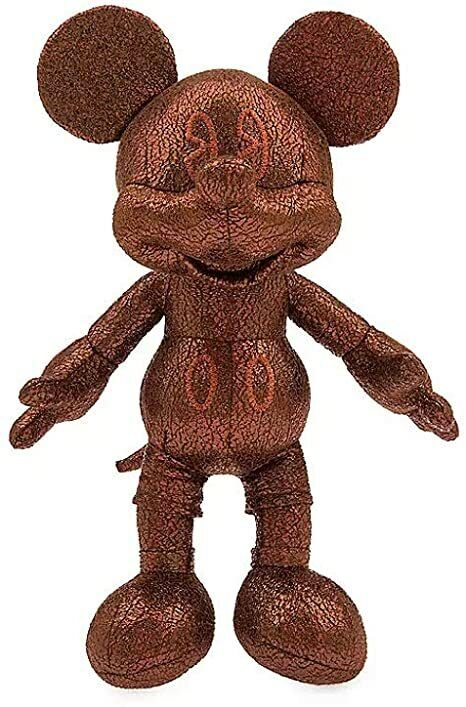 Disney Mickey Mouse Bronze Plush Toy Doll Stuffed Animal 10" H