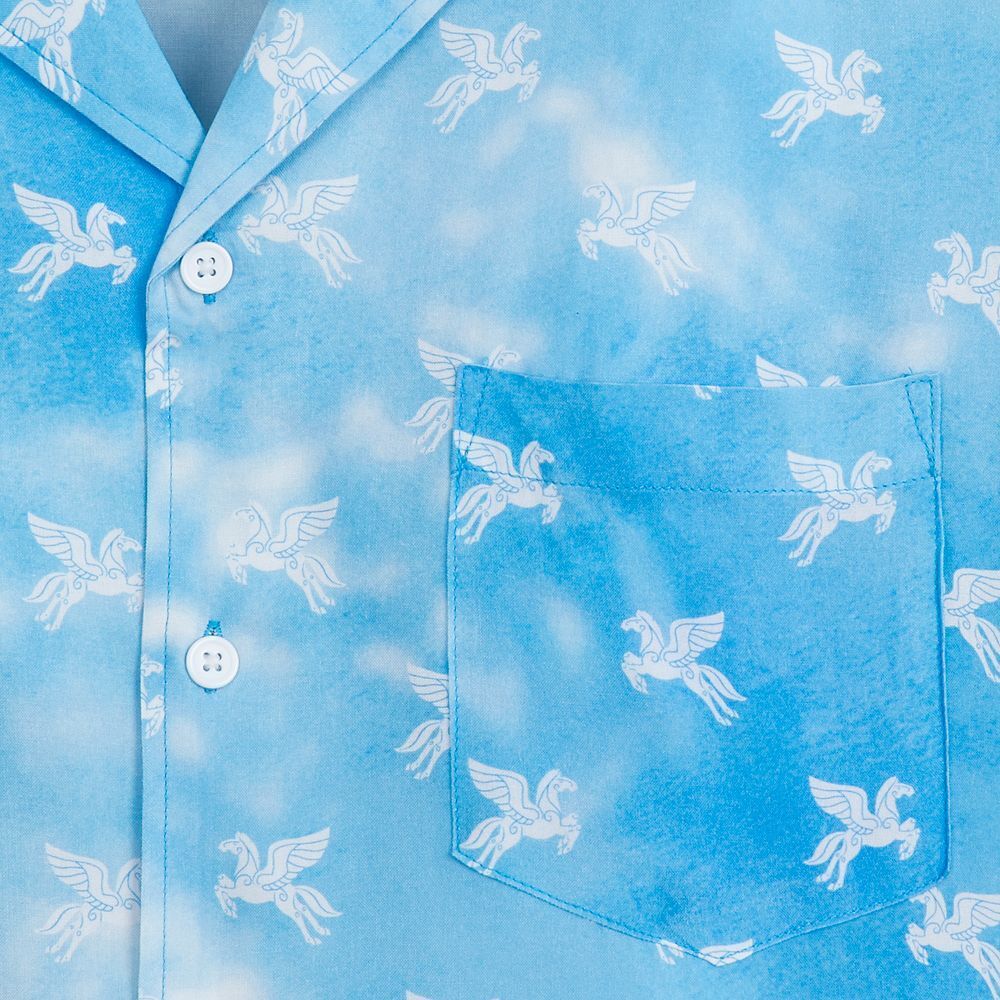 Disney Hercules Pegasus Button Down Woven Dress Shirt for Adults