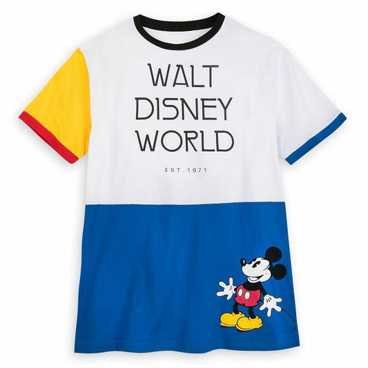 Disney World Mickey Mouse Color Block Ringer T-Shirt for Men