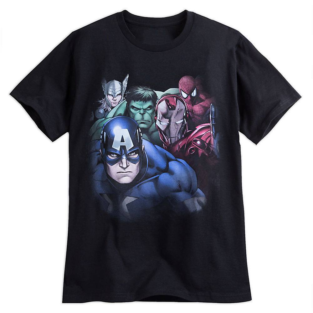 Marvel Comic Avengers Mens T Shirt Tee - Spiderman Thor Hulk Iron Man Captain America