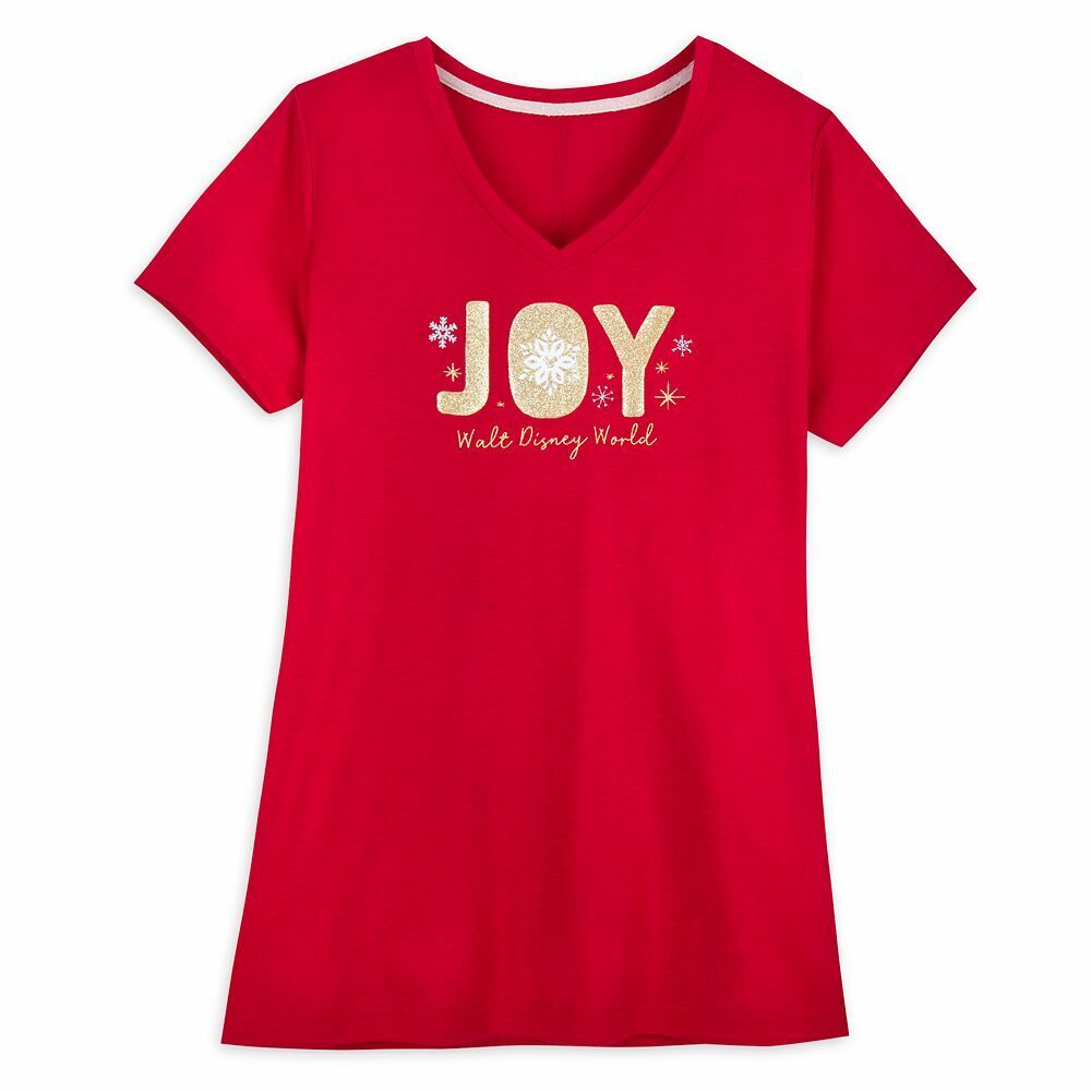 Disneyland Christmas ''Joy'' Holiday T-Shirt for Women Size Small
