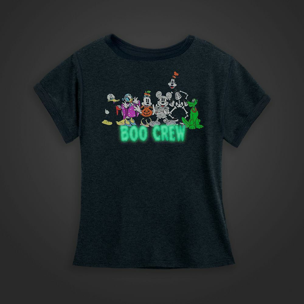 Disney Mickey Minnie & Friends Halloween Girls T Shirt - Glow in the Dark