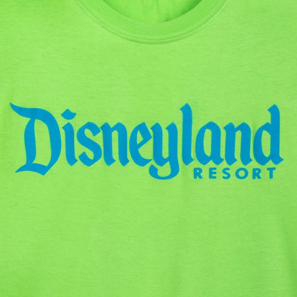 Disneyland Parks Neon Lime Green Adults T-Shirt Tee Size Small