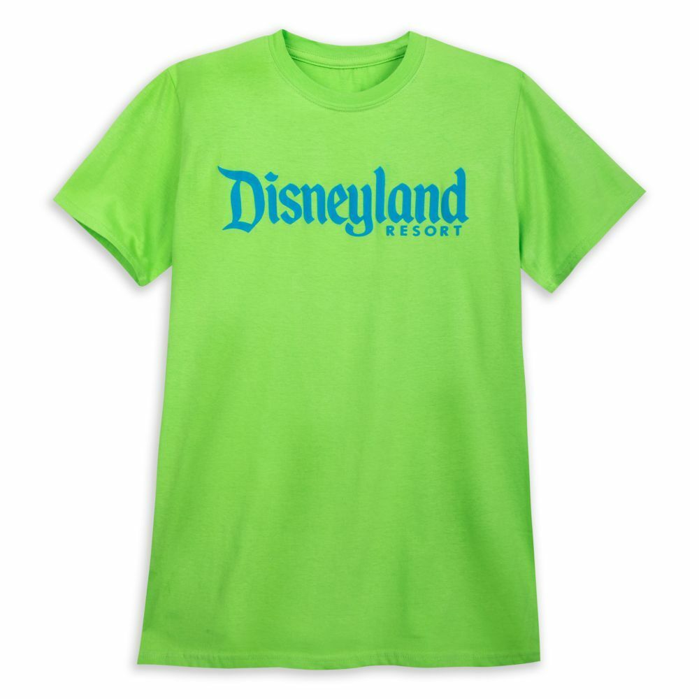 Disneyland Parks Neon Lime Green Adults T-Shirt Tee Size Small