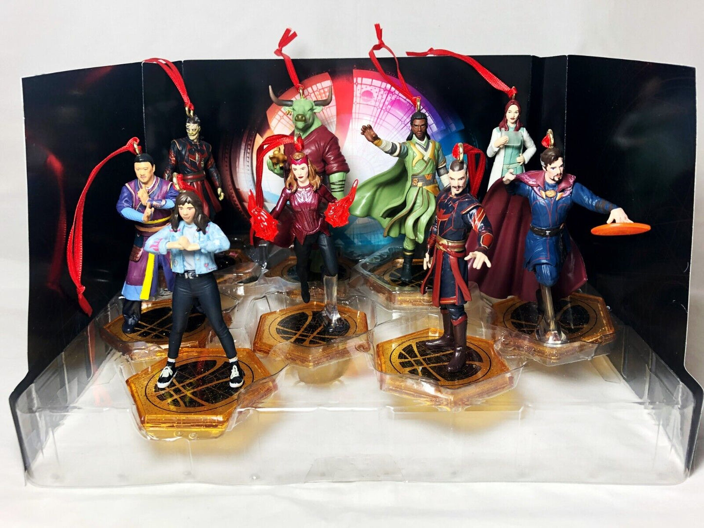 Marvel - Doctor Strange Scarlet Witch Multiverse of Madness Christmas Ornament 9pc Figure Set