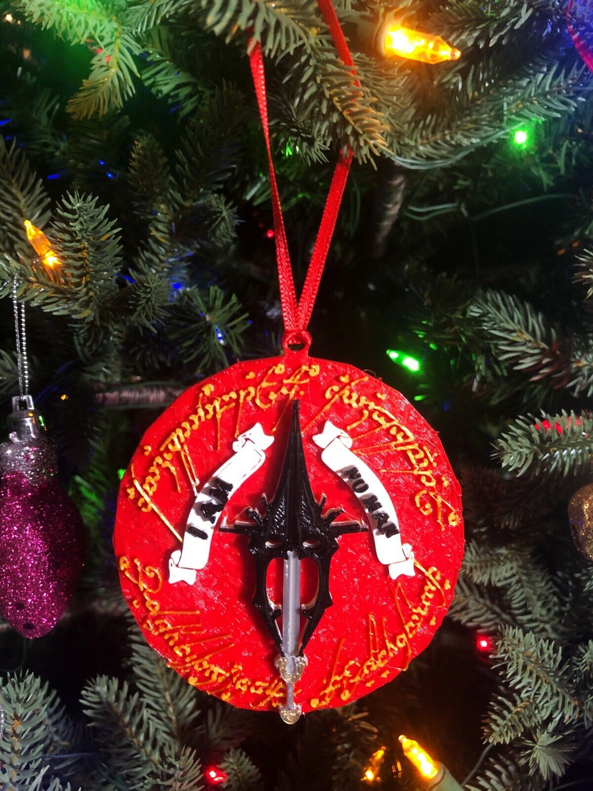 3D Lord of the Rings Inspired Holiday Christmas Ornaments Custom Homemade LOTR