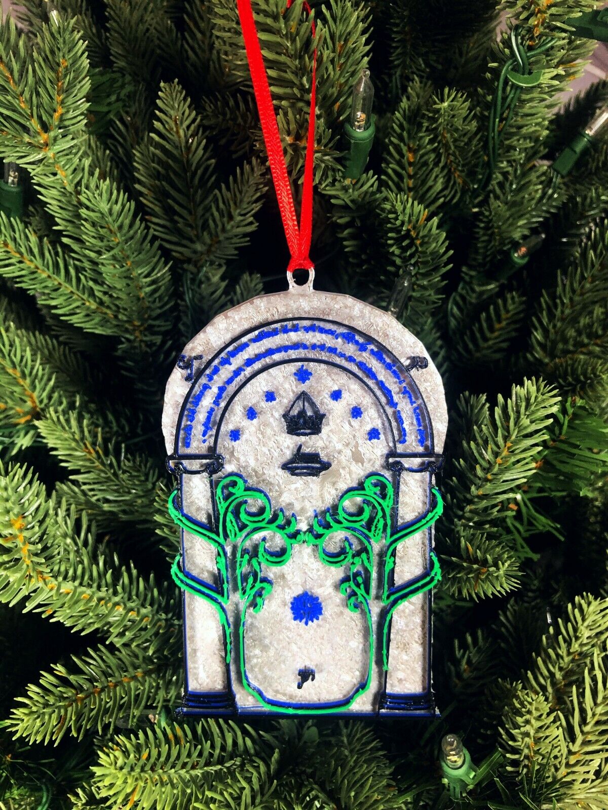 3D Lord of the Rings Inspired Holiday Christmas Ornaments Custom Homemade LOTR