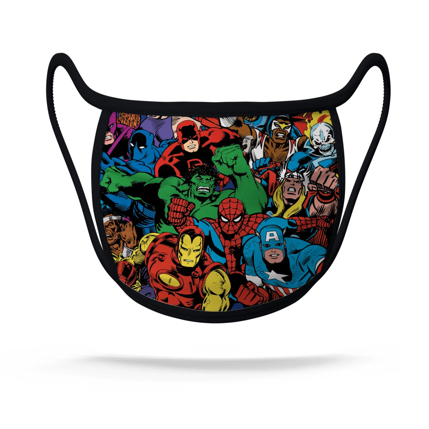 Disney Super Hero Marvel Cloth Face Mask Set 4 Pack Adult Size XL