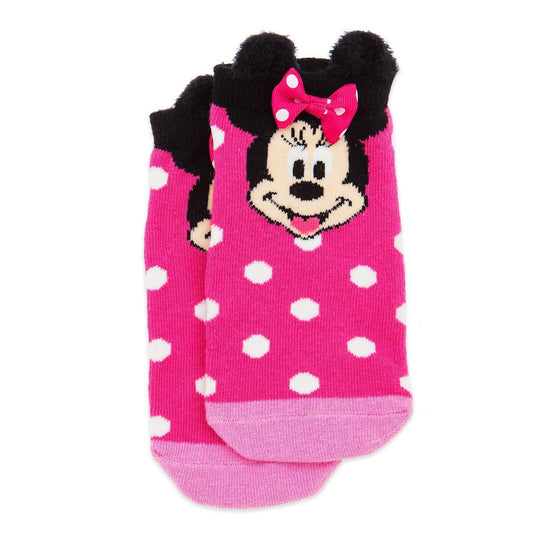Minnie Mouse Pink Polka Dot Ankle Socks for Kids Girls