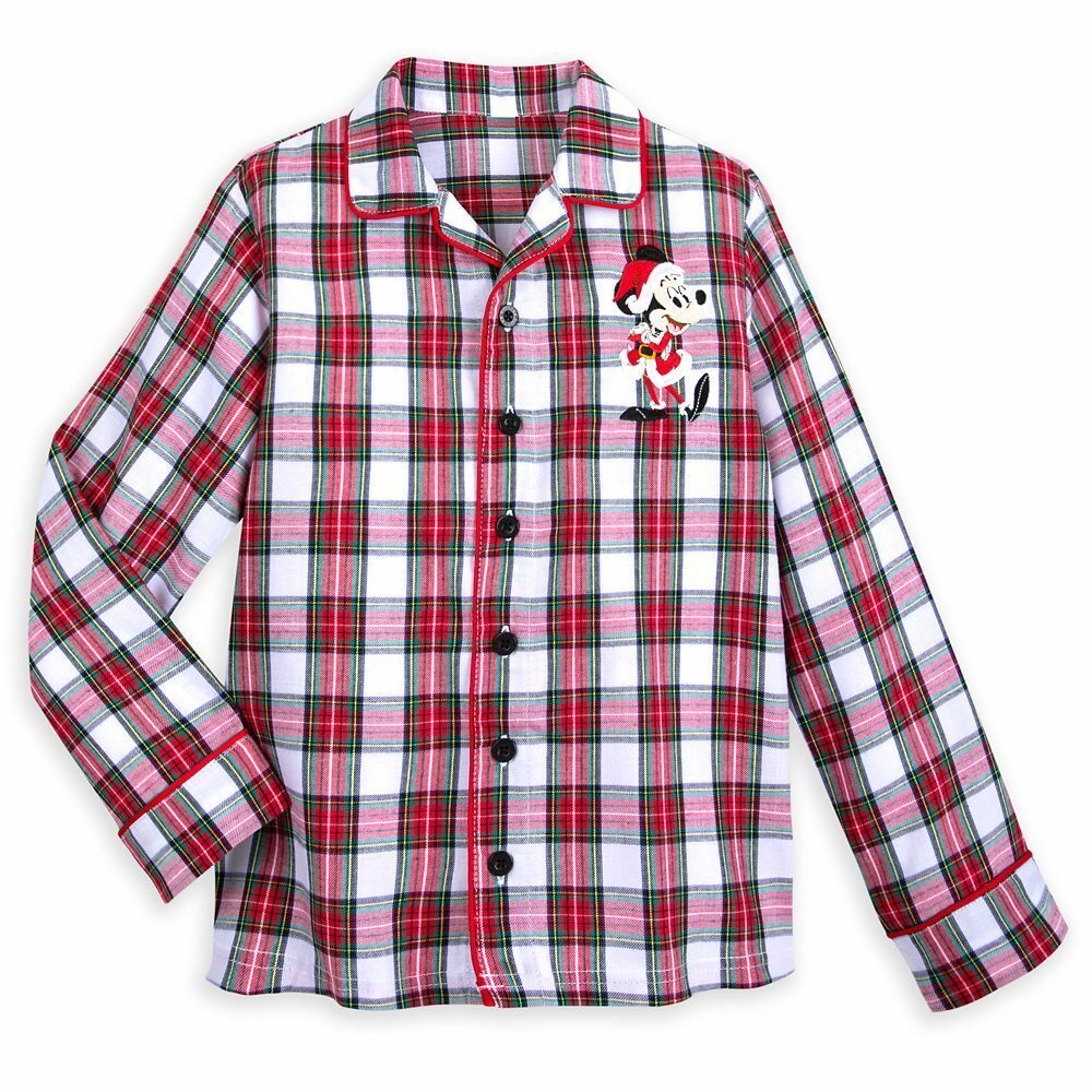 Mickey Mouse Plaid Holiday Christmas Pajamas Set for Boys Pj's