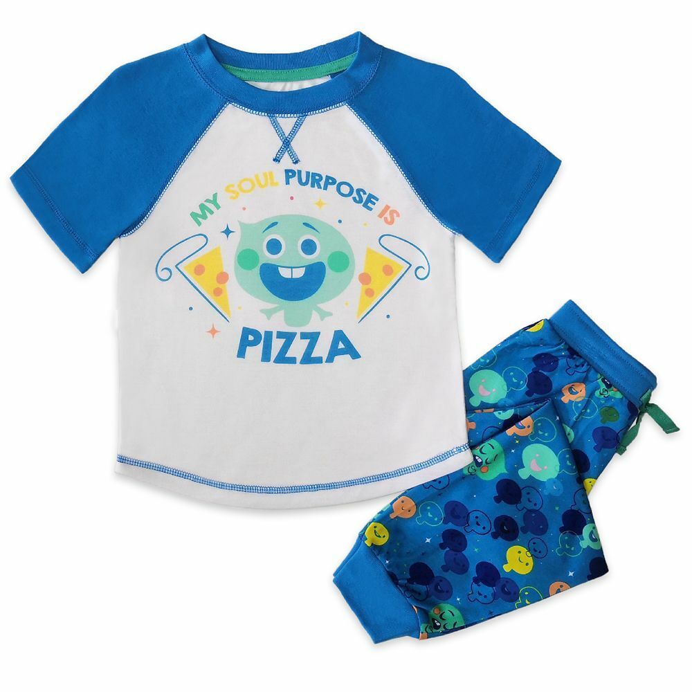 Disney Soul "Pizza" Sleep Set Pajamas for Kids PJ's Size 5/6 Small
