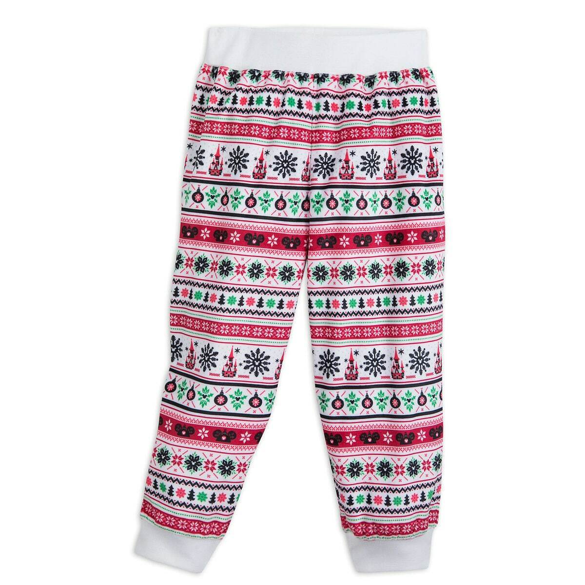 Disney Santa Mickey Mouse Fair Isle Pajama Pants for Kids Toddler Size 2