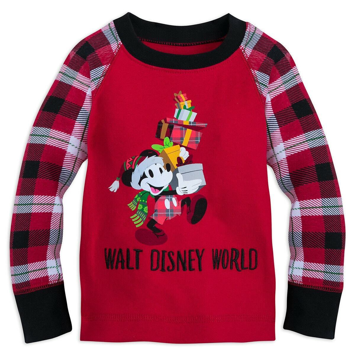 Santa Mickey Mouse Holiday Pajama Baby Set - Walt Disney World Size 0 3 Months