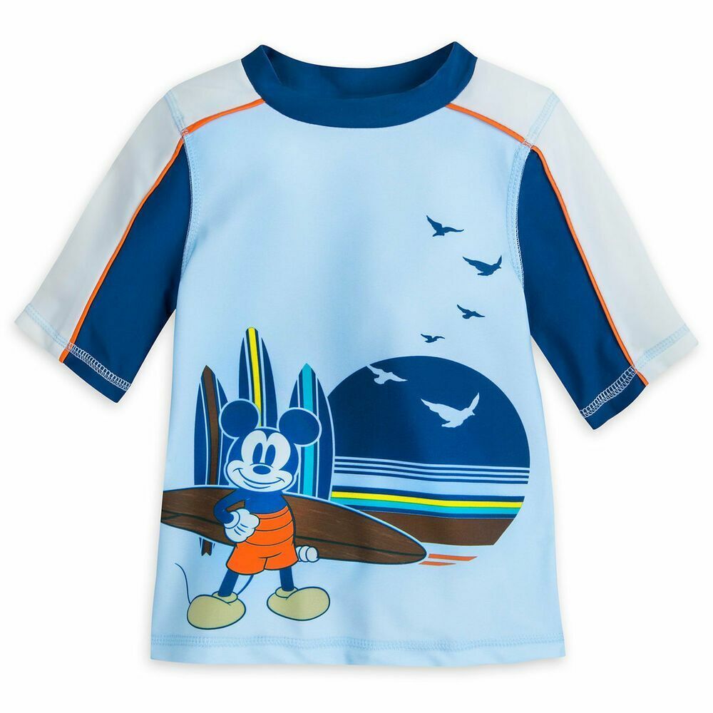 Mickey Mouse Rash Guard Boys 50+ UV Protection - Swim Shirt