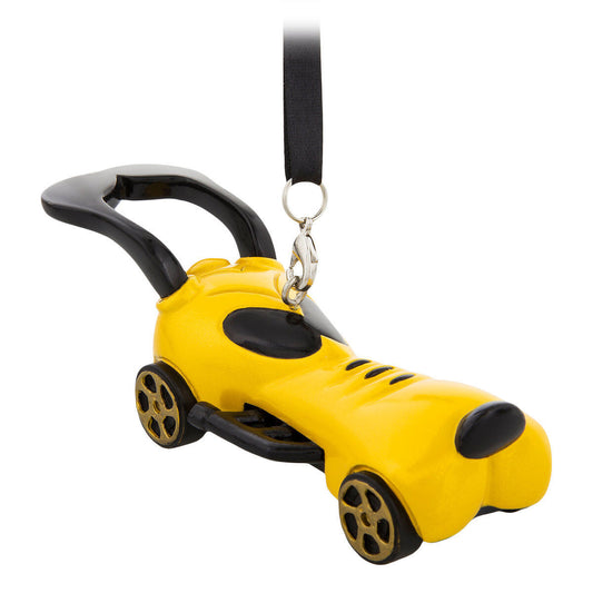 Disney Store Authentic Pluto Dog Racer Race Car Christmas Ornament Figure 4" New